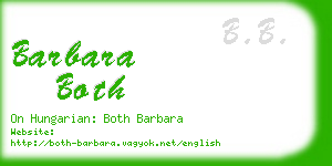 barbara both business card